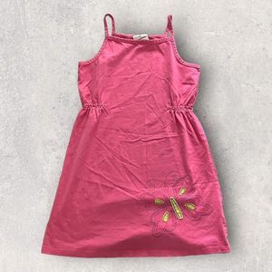 Hanna Andersson Pink Butterfly Dress size 130 size 8 Years Girls